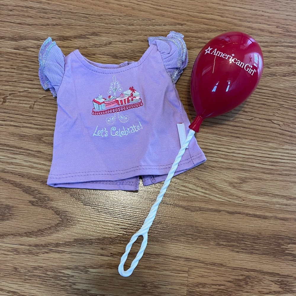 American Girl Birthday Top and Balloon